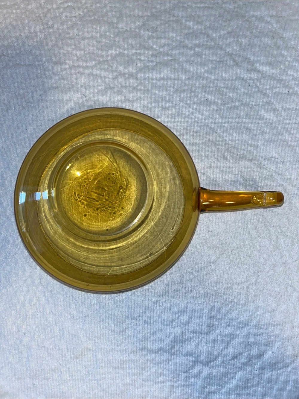 MCM Empoli Art glass Amber Handled Serving Bowl